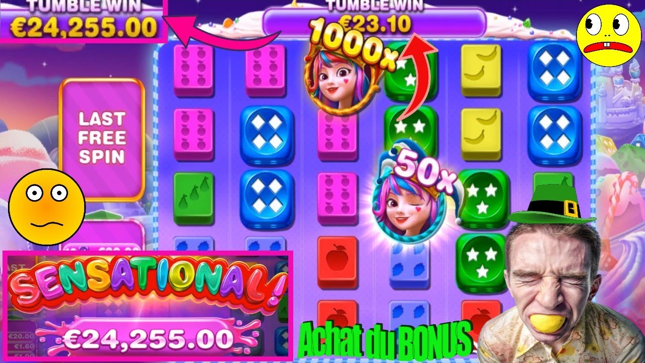 Gros Gain Gagnant x1000 : FREE SPINS 🆚 SUPER FREE SPINS 👉 Machine à sous : Sweet Bonanza Dice 1000