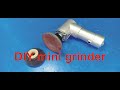 Mini grinder uses DC 12 vol . power supply