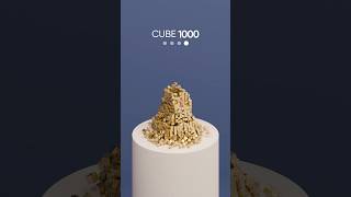 1 vs 1000. Simulation of Cubes Falling into a Box. Blender