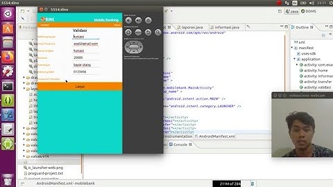Eclipse | membuat aplikasi mobile banking part 7(end) : mengirim data antar activity menggunakan