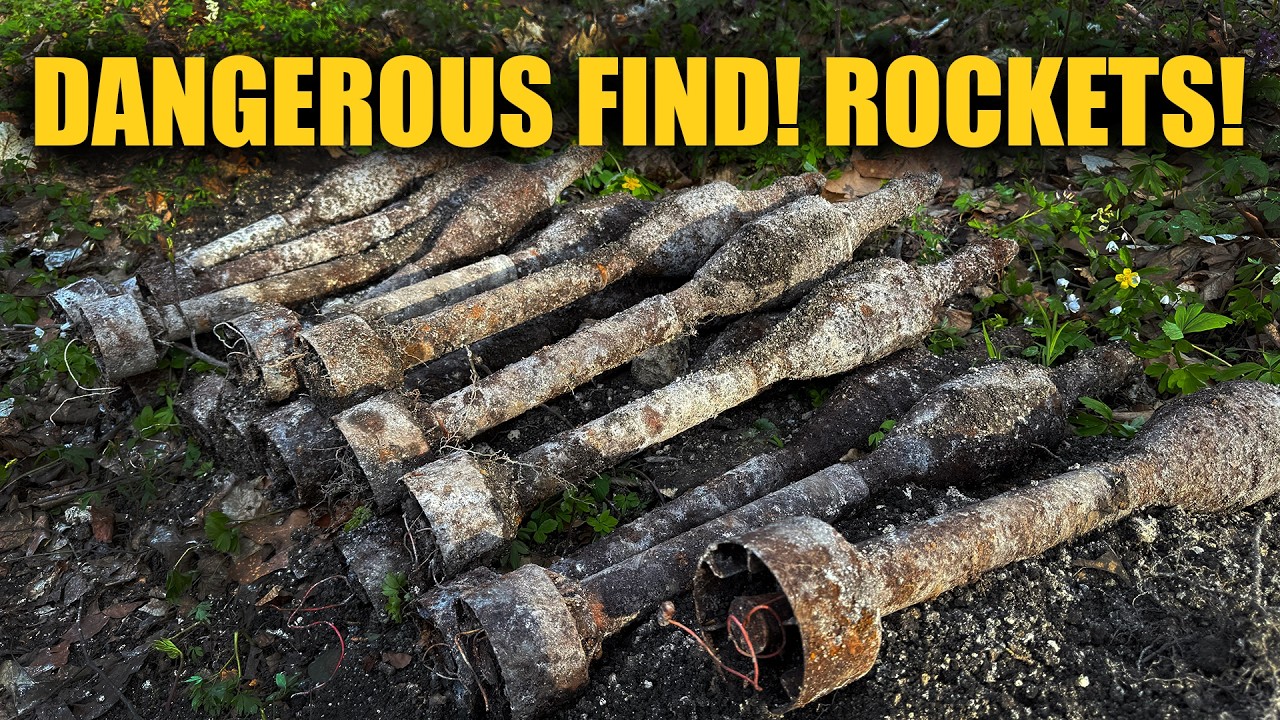 Stockpiling Rockets Dangerous Finds! We Found a Stockpile of Rockets! WW2 Metal Detecting ...