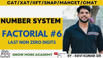 Factorial Last Non Zero Digits Class 6 | Quantitative Aptitude | CAT And Omets Exam Preparation