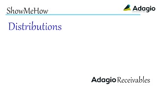Adagio Receivables - Distributions