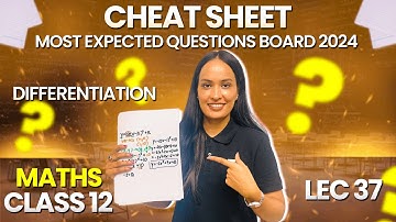 Differentiation 🔥| Continuity and Differentiability🔥😨 | Cheat Sheet 🔥 | Lec 37 | Shivani Sharma