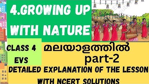 Class 4 evs /ch-4 /growing up with nature/ malayalam explanation with ncert solutions