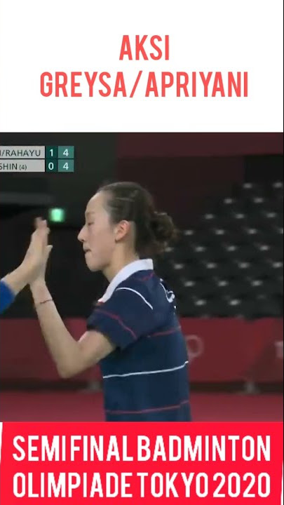 Aksi Ganda Putri Indonesia Greysa/Rahayu di semifinal badminton Olimpiade Tokyo 2020