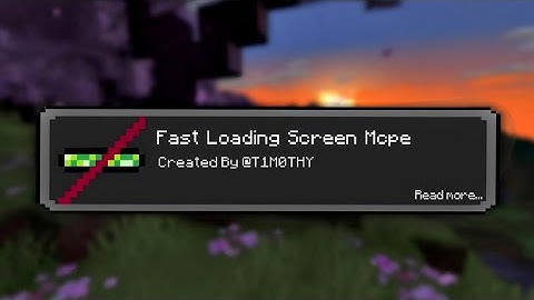 🚀 INSANE Fast Loading Screen Addon for MCPE 1.21+ | Load in SECONDS!