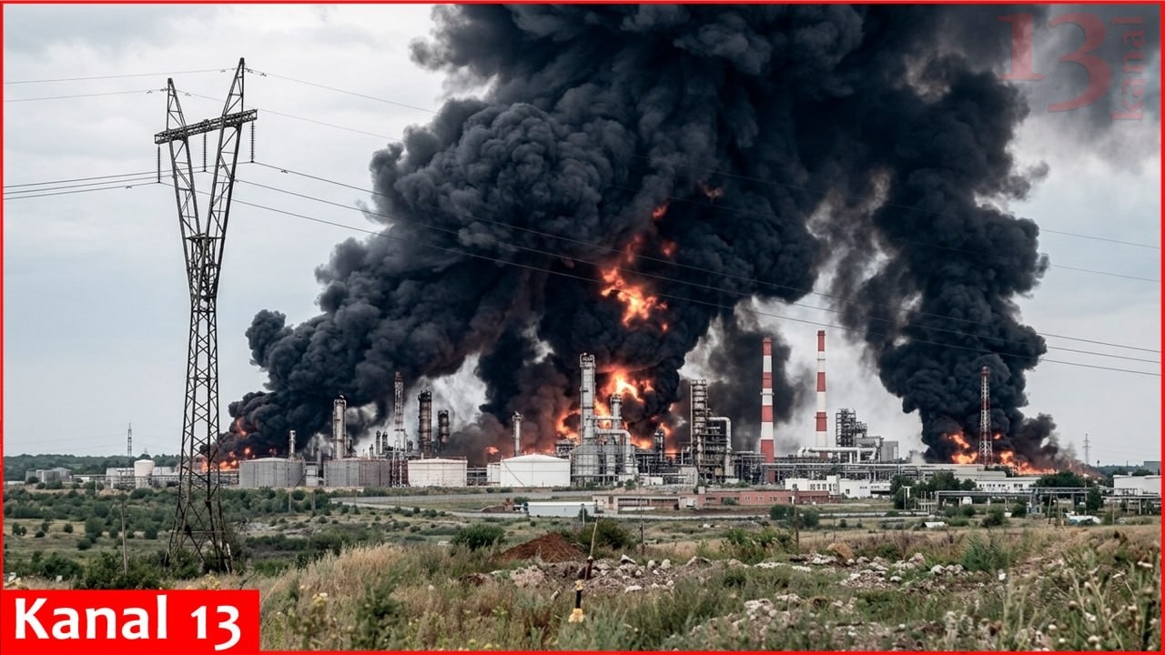 Ukrainian Drones Target Russian Oil Refinery Producing Fuel for Armed Forces, Spark Massive Fire