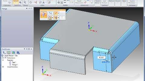 Solid Edge Sheet Metal Tutorial : How To Create Flanges