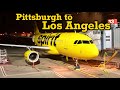 Full Flight: Spirit Airlines A319 Pittsburgh to Los Angeles (PIT-LAX)