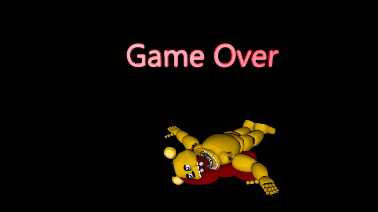 Spring Freddy Jumpscare With Game Over Screen - YouTube.