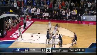 YALE vs. DUKE: Justin Sears tip-in