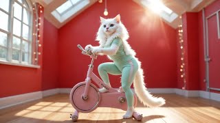 Mimi, the Cat's Home Gym & Yoga Evening| Cute Cat's Fitness & Relaxation Story| Paws and Poses 