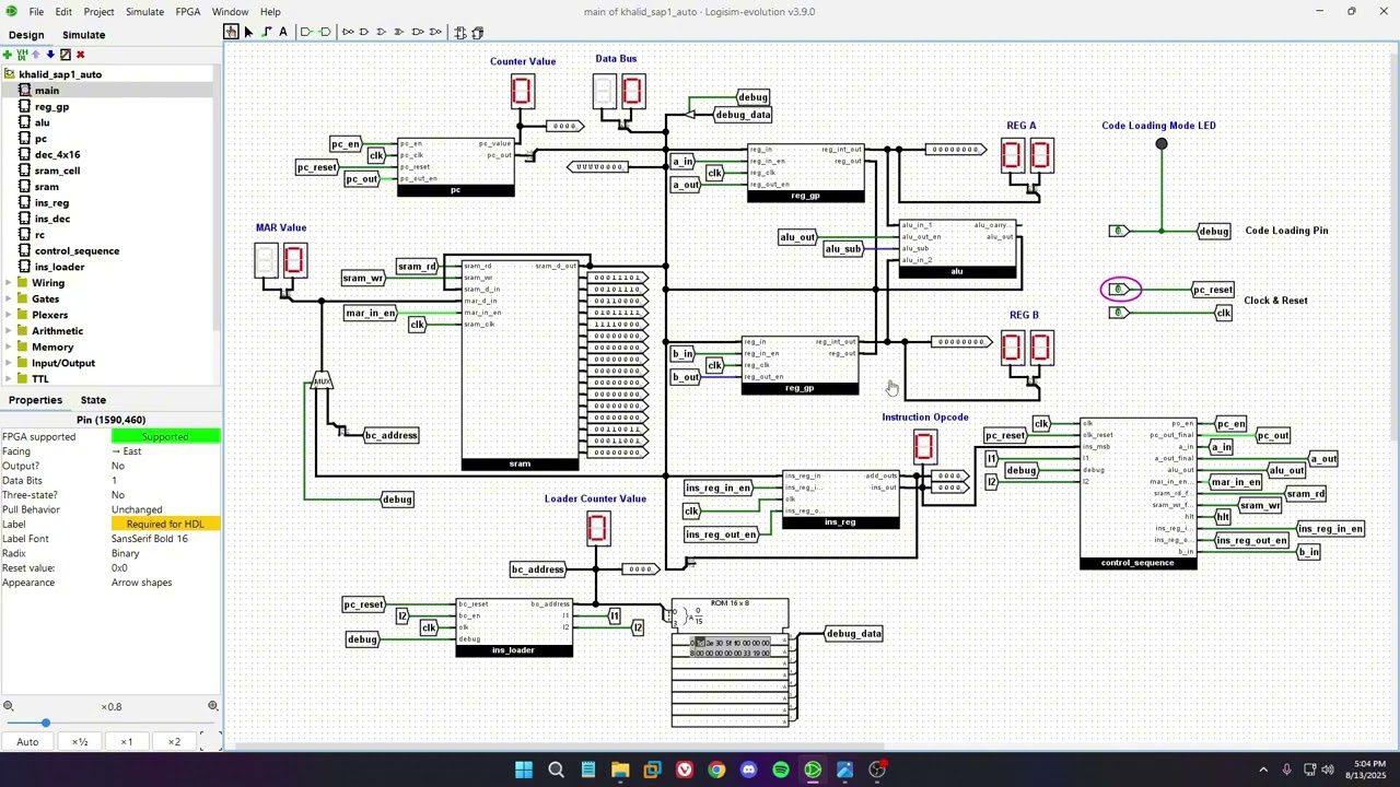 SAP 1 CPU Logisim Tutorial with Control Unit & Boot Loader