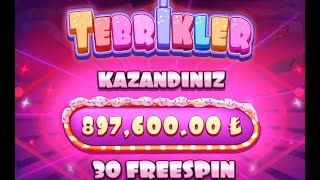 🍭🍭SUGAR RUSH🍭🍭 1000 LİRA BAHİSTE 30 SPİN FREE GAME BÖYLE KAZANÇ YOK... BİG WİN...ULTİMATE BONUS