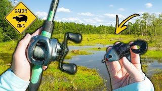 Fishing The Land Of The GATORS For BIG Fish (Dangerous)