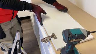 Door Installation Instruction flat pack kitchen cabinet door installation