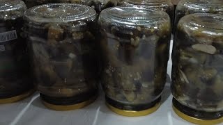 картинка: Баклажаны🍆 как грибы 🍄на зиму с райханом 🌿(базиликом). Без стерилизации.