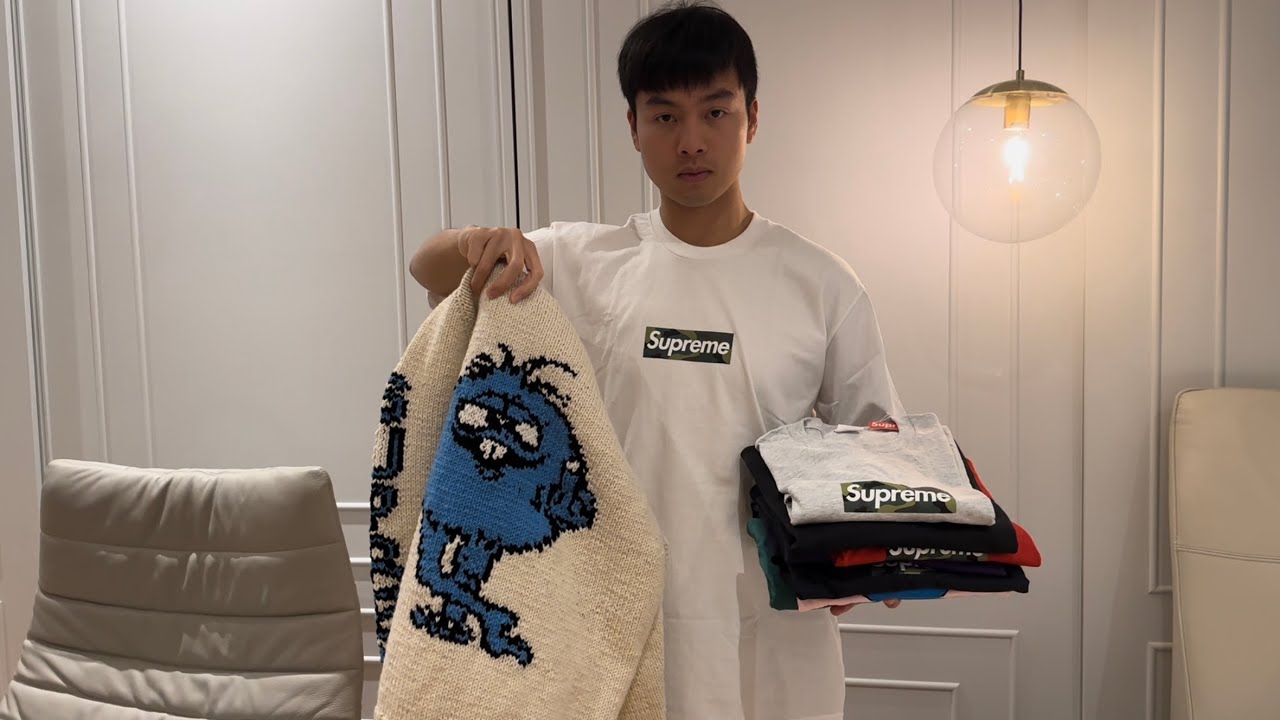 Supreme Box Logo Week 17 FW23 Winter Tees - Camacho Cowichan Sweater, NYC  Tee & Box Logo Tee Season