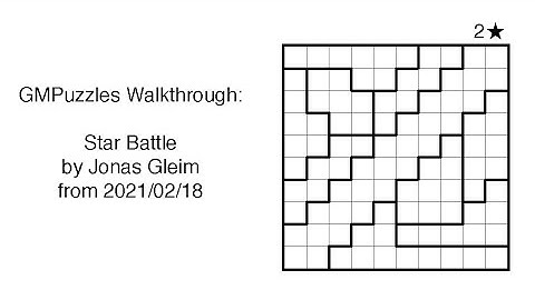 GMPuzzles - 2021/02/18 - Star Battle by Jonas Gleim