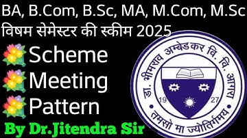 Scheme of Dr.Bhimrao Ambedkar University Agra For BA, B.Com,B.Sc,MA,M.Com,M.Sc