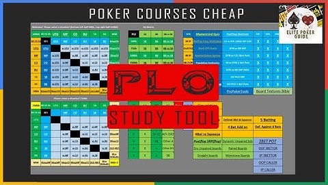 STUDY TOOL - PLO MATRIX - REAL TIME ASSISTANT,  POKER TRAINER, POKER RANGES OMAHA