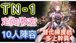 【明日方舟】TN-1 定向/恢宏試煉通用 10人陣容(替代練度低,多上幹員!)(引航者試煉5)|| Arknights