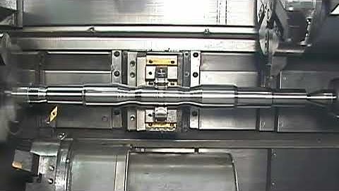 Tiện trục dài bằng 2 dao trên máy tiện cnc
