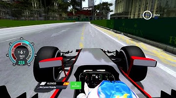 rFactor - F1 2015 + 2015 HUD (Onboard Fernando Alonso in Singapure)