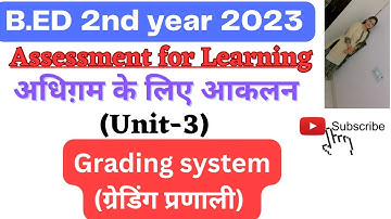 Bed 2nd year|Grading system|Grading system Imp Q|Assessment for learning