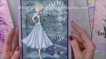 Unique and fun backgrounds using inks by Cathy Andronicou