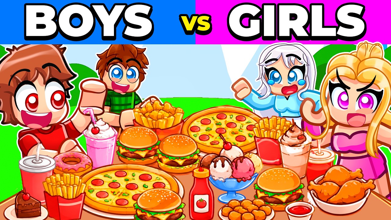 Boys Vs Girls ASMR MUKBANG...