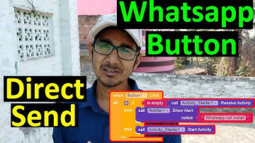 whatasapp button on thunakble, akodular or appybuilder.