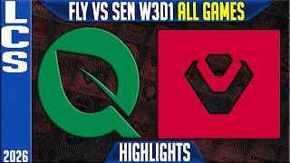 FLY vs SEN Highlights ALL GAMES | LCS Spring 2026 W3D1 | FlyQuest vs Sentinels