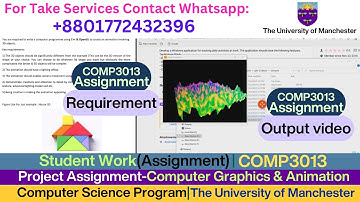 Student Work (Assignment)| COMP3013 3D Animation |C++ & OpenGL Graphics Project |UoM