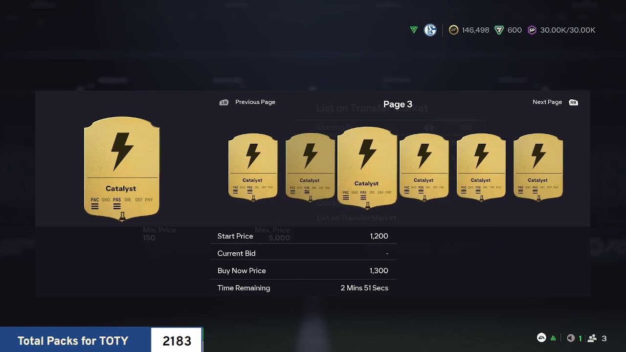 [EVO RTG] 2200 Packs For TOTY Today! BPM & League SBC Grind! 12.01