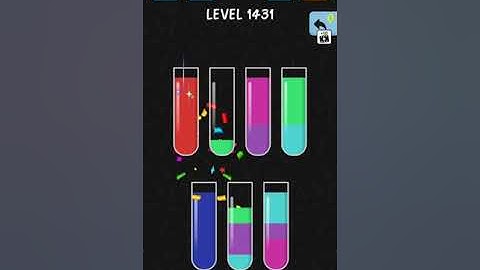 solve and solution water color sort game level 1431