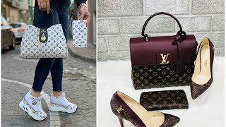 أجمل أحذية وحقائب نسائية ماركة لويس فيتون العالمية Chaussures et sacs assortis Louis Vuitton