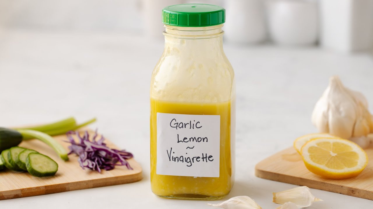 5-Minute Homemade Garlic Lemon Vinaigrette