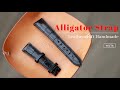 Making handmade alligator  watch straps