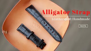 Making handmade alligator  watch straps