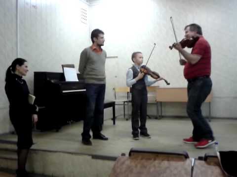 Wolfgang David violin's masterclass. Volodya 9 y.o.