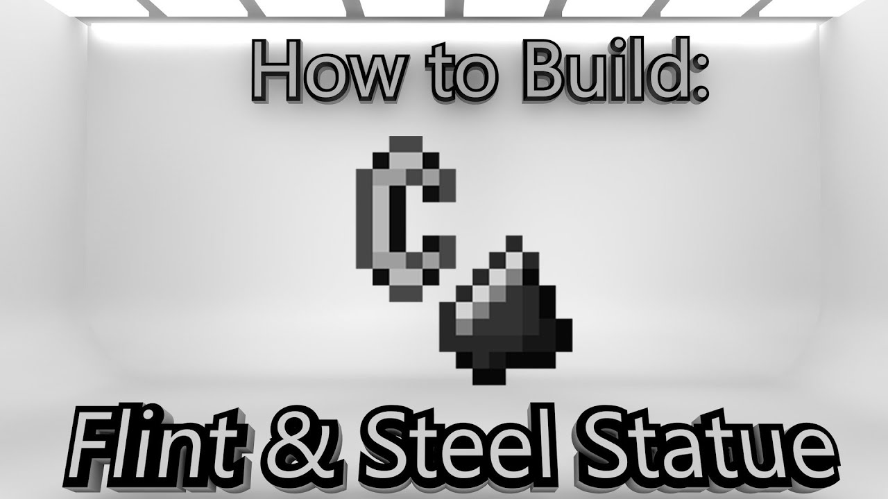 Minecraft: How To Make A Flint and Steel Statue - YouTube