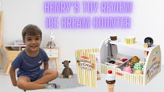 Henry's toy review of the Melissa and Doug Ice Cream counter set March 6, 2024