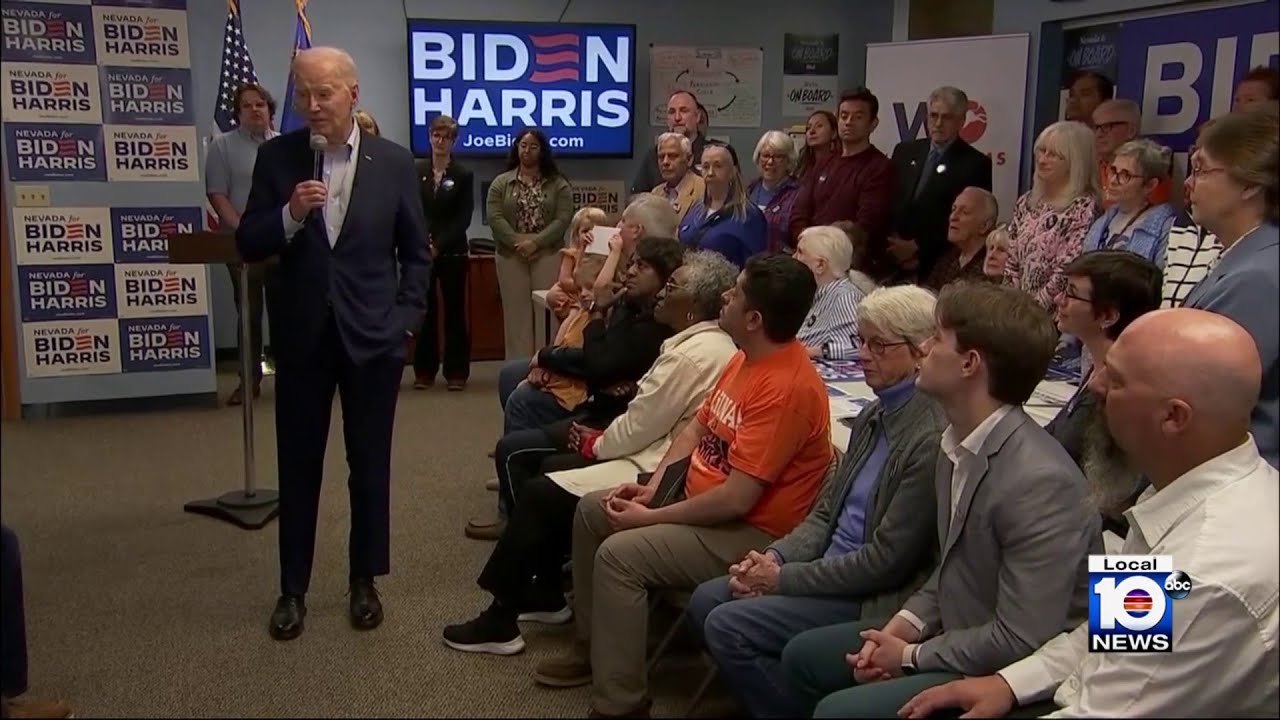 Biden hits campaign trail, courting voters in Nevada and Arizona - YouTube