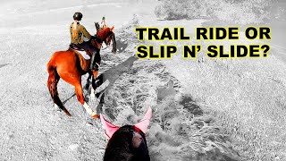 SHOCKING SLIPPERY Trail Ride... (Watch This) Video