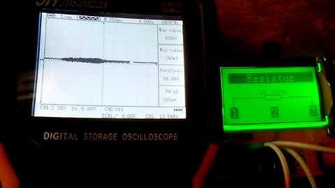 AVR multi tester connected to oscilloscope JDS2022A