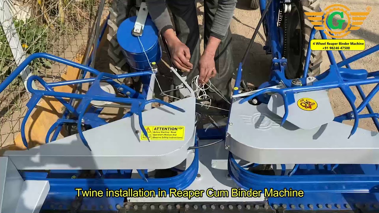 Twine Installation In Reaper Cum Binder Machine Greenlend Reaper