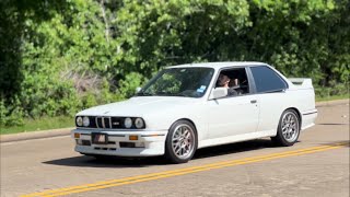 89' BMW E30 M3 Driving Down The Street & Back