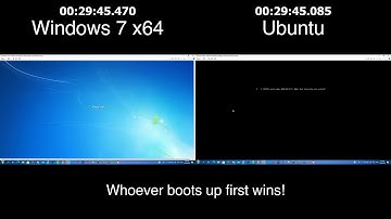 Windows 7 x64 VS Ubuntu Boot and Shutdown Race